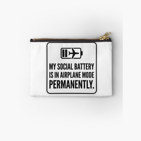 Item preview, My Social Battery Airplane Mode Introvert Funny Sarcastic  designed and sold by ProjectNoah.