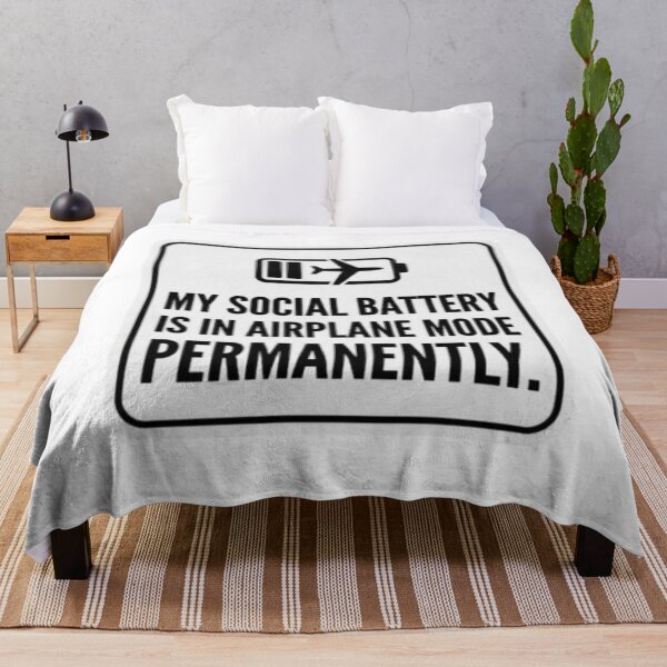 Item preview, My Social Battery Airplane Mode Introvert Funny Sarcastic designed and sold by ProjectNoah.