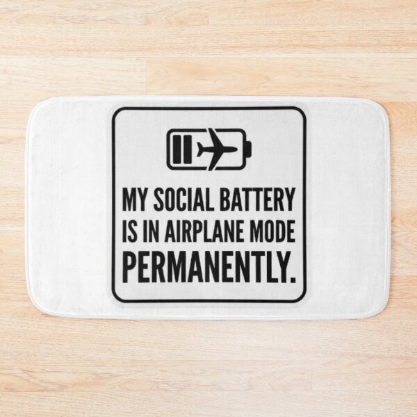 Item preview, My Social Battery Airplane Mode Introvert Funny Sarcastic  designed and sold by ProjectNoah.
