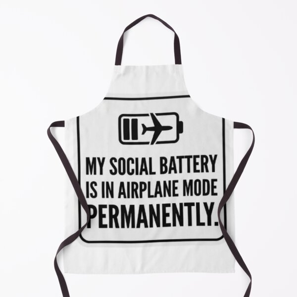 Item preview, My Social Battery Airplane Mode Introvert Funny Sarcastic designed and sold by ProjectNoah.