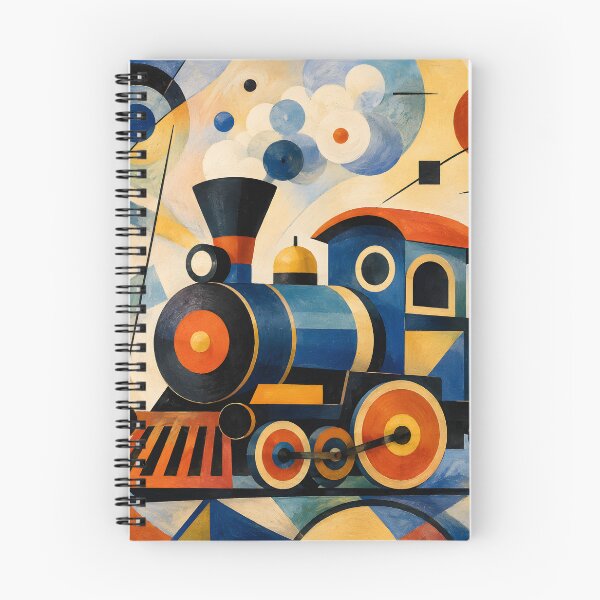 Item preview, Geometric Steam Train – Retro Bauhaus-Inspired Locomotive Wall Art designed and sold by GutyzDesignsES.