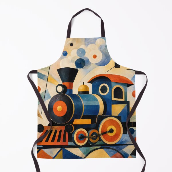 Item preview, Geometric Steam Train – Retro Bauhaus-Inspired Locomotive Wall Art designed and sold by GutyzDesignsES.