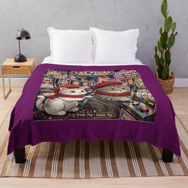 Item preview, Freda and Junior Las Vegas Neon Night - Kawaii Casino Cats designed and sold by MAISON SYLVIE.