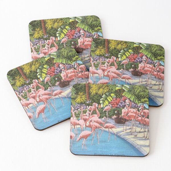 Item preview, Flamingos in Florida • Vintage designed and sold by Mermaid's Treasure.