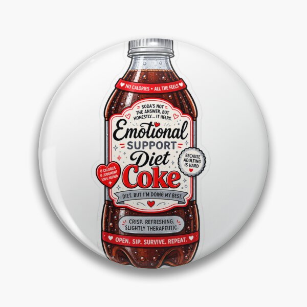 Item preview, Emotional Support Diet Coke designed and sold by mamajuamba.