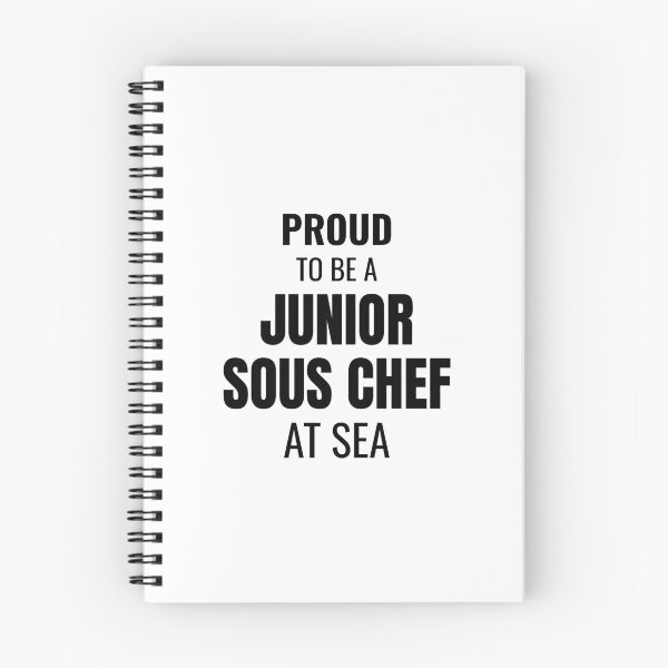 Item preview, Proud to be a Junior Sous Chef at Sea (Black) designed and sold by ShipCrewNation.