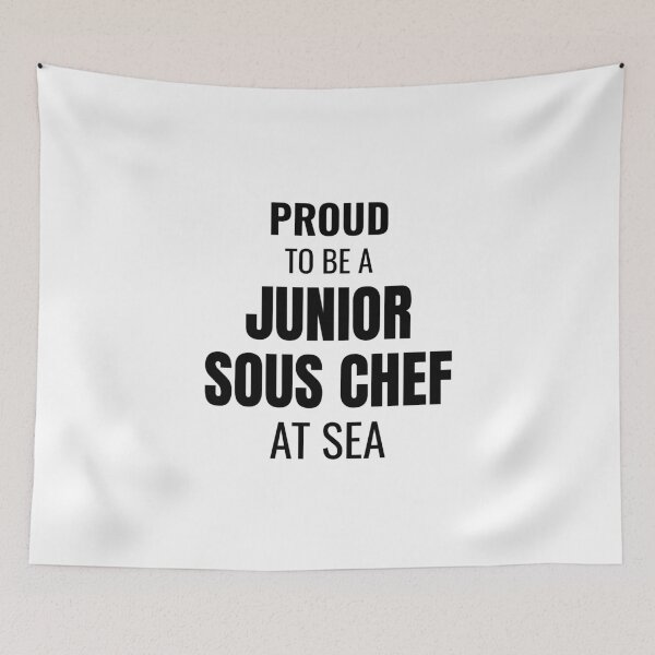 Item preview, Proud to be a Junior Sous Chef at Sea (Black) designed and sold by ShipCrewNation.
