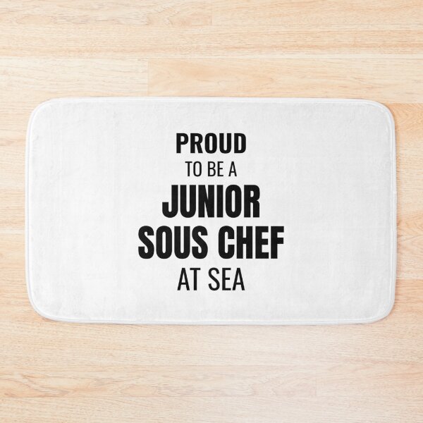 Item preview, Proud to be a Junior Sous Chef at Sea (Black) designed and sold by ShipCrewNation.