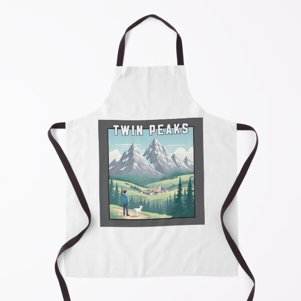 Item preview, Twin Peaks Mountain Scene Retro Aesthetic Vintage Pacific Northwest Nature Art PERFECT GIFT FOR YOU AND FRIENDS designed and sold by ThatLove.