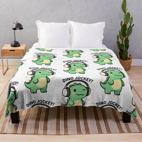 Item preview, Funny Cute Cartoon Music DJ Style Dino with Earphones DINO JOCKEY! designed and sold by Giulivo Store Graphic.