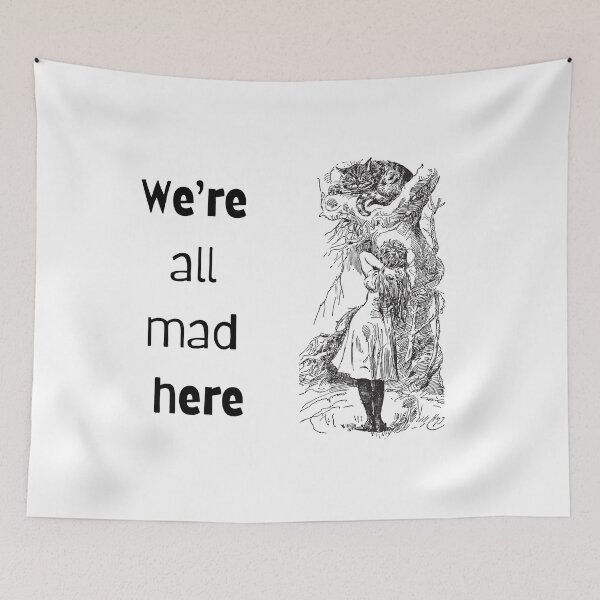 Item preview, cheshire cat and alice in wonderland designed and sold by CursedButCute1.