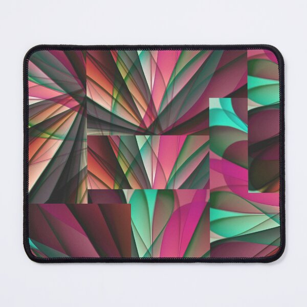 Item preview, Modern Abstract Geometric Fan Pattern Pink And Teal Aesthetic designed and sold by NikBrin Prevail .
