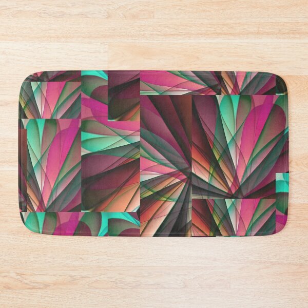 Item preview, Modern Abstract Geometric Fan Pattern Pink And Teal Aesthetic designed and sold by NikBrin Prevail .