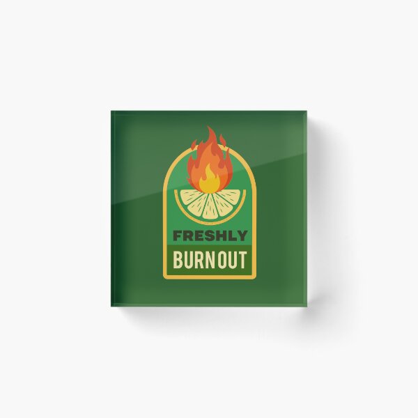 Item preview, Freshly Burnout Funny Corporate Lime Retro Label designed and sold by LinaValearte.