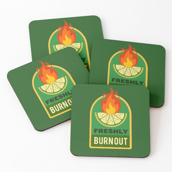 Item preview, Freshly Burnout Funny Corporate Lime Retro Label designed and sold by LinaValearte.