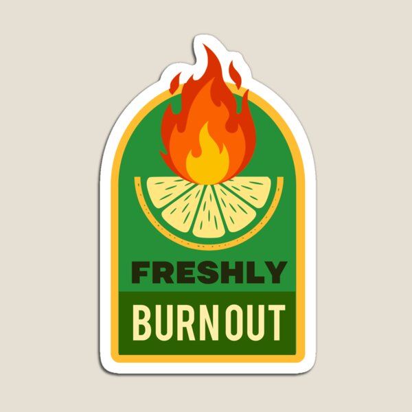 Item preview, Freshly Burnout Funny Corporate Lime Retro Label designed and sold by LinaValearte.