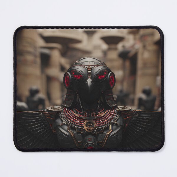 Item preview, Sci-Fi Egyptian Wall Art, Mechanical Horus Poster designed and sold by AetherianArchive.
