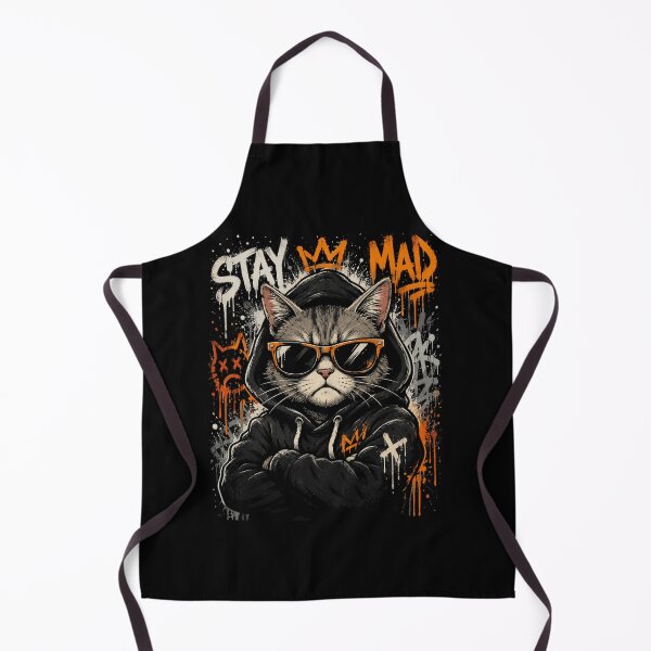 Item preview, Angry Cat Grunge Graffiti Retro Streetwear Illustration designed and sold by anamul43.