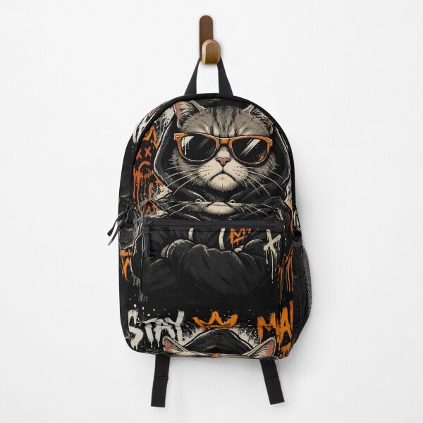 Item preview, Angry Cat Grunge Graffiti Retro Streetwear Illustration designed and sold by anamul43.
