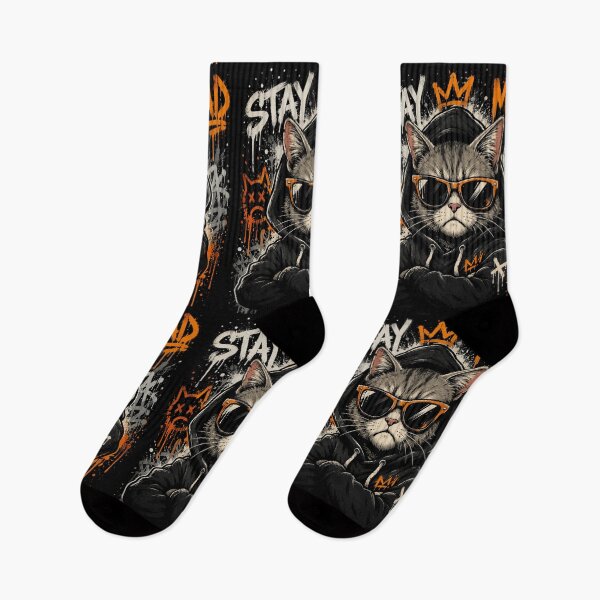 Item preview, Angry Cat Grunge Graffiti Retro Streetwear Illustration designed and sold by anamul43.