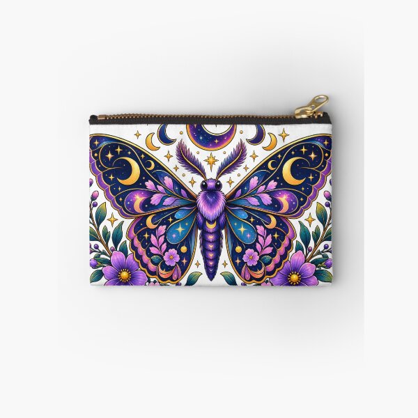 Item preview, Celestial Moon Moth with Purple Flowers designed and sold by TinyWeird.