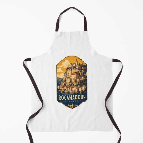 Item preview, Rocamadour France Vintage Travel Art – Medieval Cliffside Village designed and sold by AMICO77.