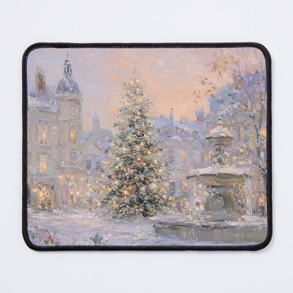 Item preview, Snowy Christmas Village – Christmas Tree Town Square Winter Wonderland designed and sold by GutyzDesignsES.