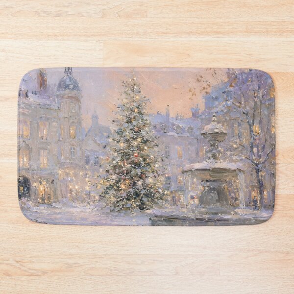 Item preview, Snowy Christmas Village – Christmas Tree Town Square Winter Wonderland designed and sold by GutyzDesignsES.