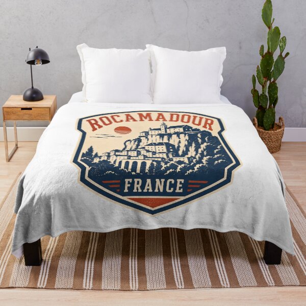 Item preview, Rocamadour France Vintage Travel Art – Medieval Cliffside Village designed and sold by AMICO77.