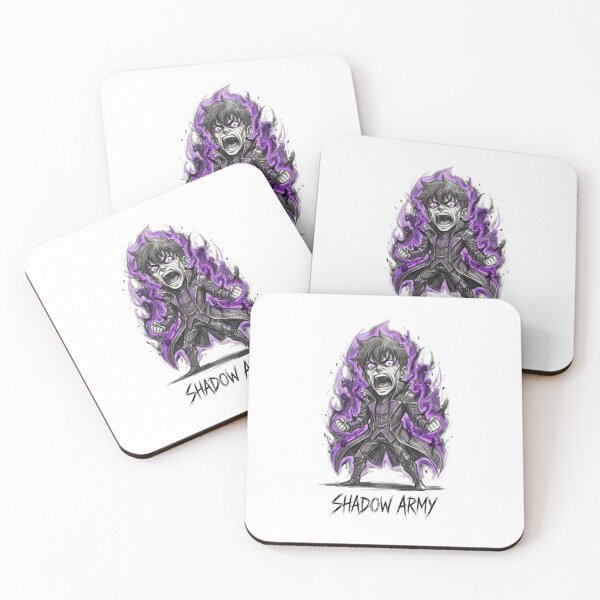 Item preview, Chibi Sung Jinwoo Shadow Army Purple Flame Anime Art designed and sold by FreakToons.