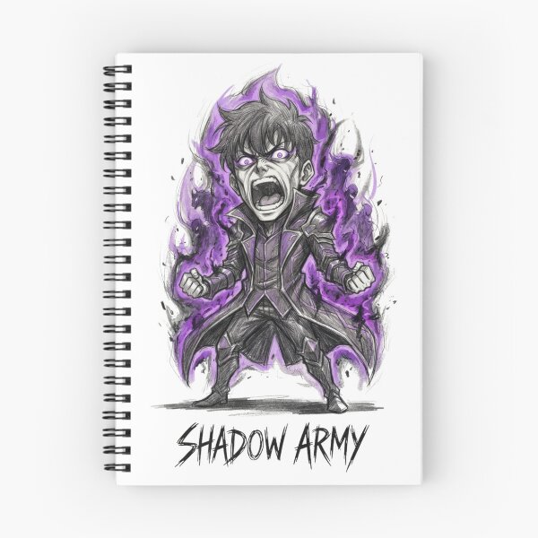 Item preview, Chibi Sung Jinwoo Shadow Army Purple Flame Anime Art designed and sold by FreakToons.