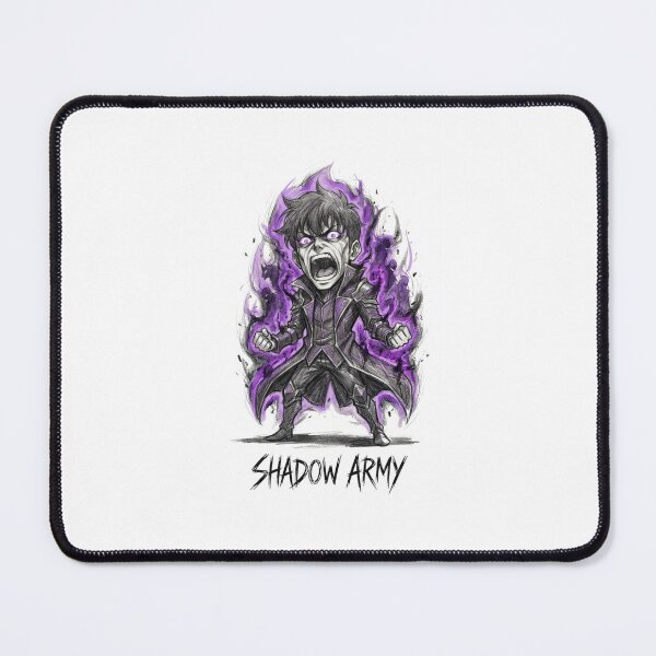Item preview, Chibi Sung Jinwoo Shadow Army Purple Flame Anime Art designed and sold by FreakToons.