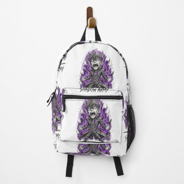 Item preview, Chibi Sung Jinwoo Shadow Army Purple Flame Anime Art designed and sold by FreakToons.