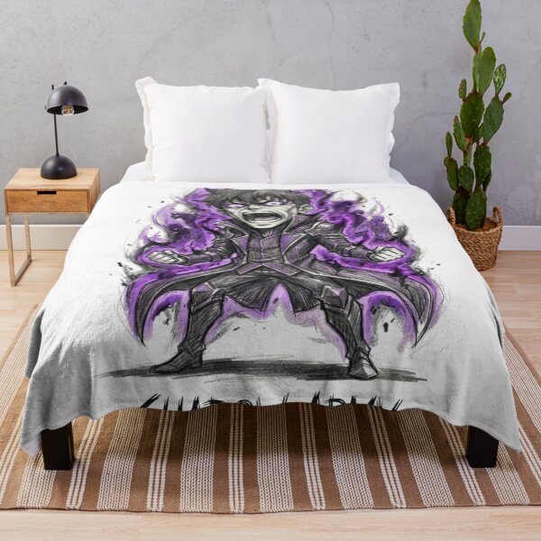 Item preview, Chibi Sung Jinwoo Shadow Army Purple Flame Anime Art designed and sold by FreakToons.