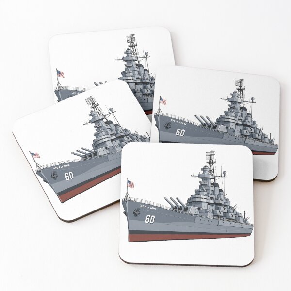 Item preview, USS Alabama BB-60 Battleship Illustration designed and sold by ArtSpireWorks.