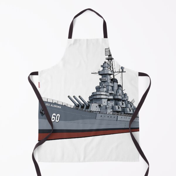 Item preview, USS Alabama BB-60 Battleship Illustration designed and sold by ArtSpireWorks.