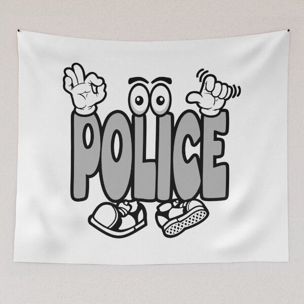 Item preview, Police - WORK Street Lettering Cartoon Character  designed and sold by NFTWords.