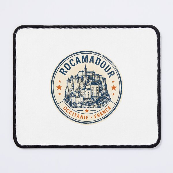 Item preview, Rocamadour France Vintage Travel Art – Medieval Cliffside Village designed and sold by AMICO77.