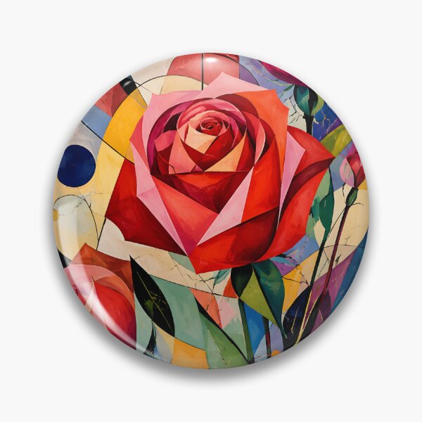 Item preview, Geometric Rose Bouquet – Colorful Abstract Floral Wall Art designed and sold by GutyzDesignsES.