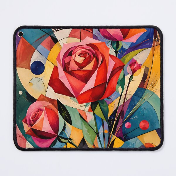 Item preview, Geometric Rose Bouquet – Colorful Abstract Floral Wall Art designed and sold by GutyzDesignsES.