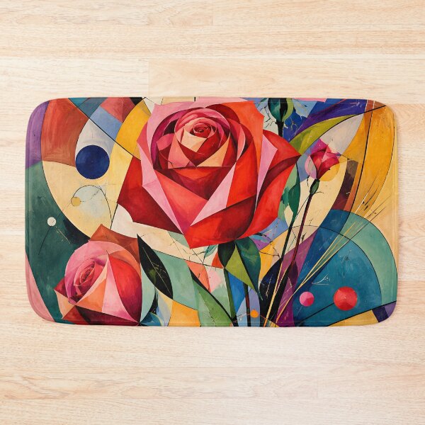 Item preview, Geometric Rose Bouquet – Colorful Abstract Floral Wall Art designed and sold by GutyzDesignsES.
