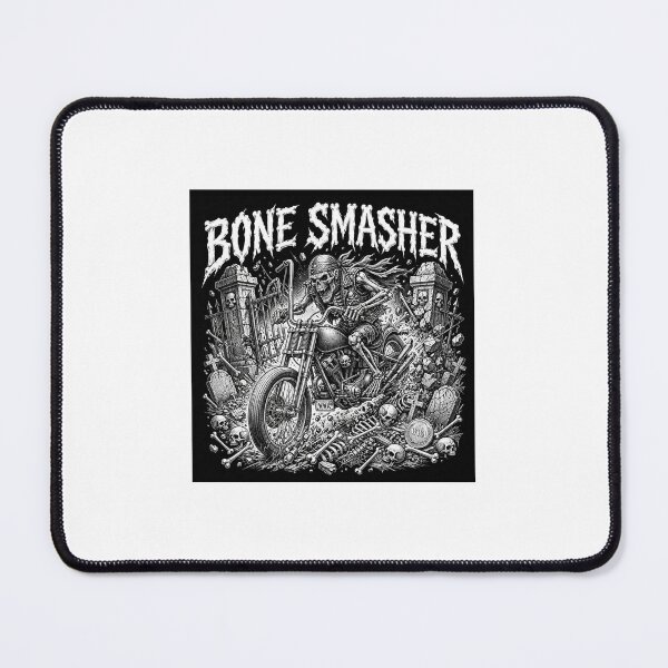 Item preview, Bone Smasher Skeleton Biker Graveyard Smash designed and sold by WeirdWheeledArt.