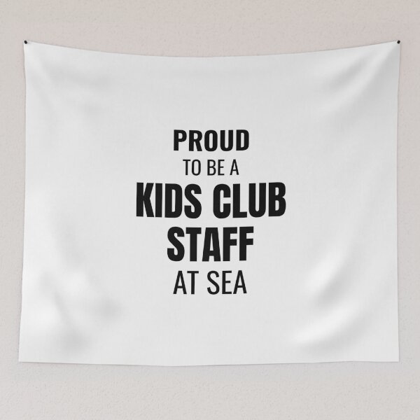 Item preview, Proud to be a Kids Club Staff at Sea (Black) designed and sold by ShipCrewNation.