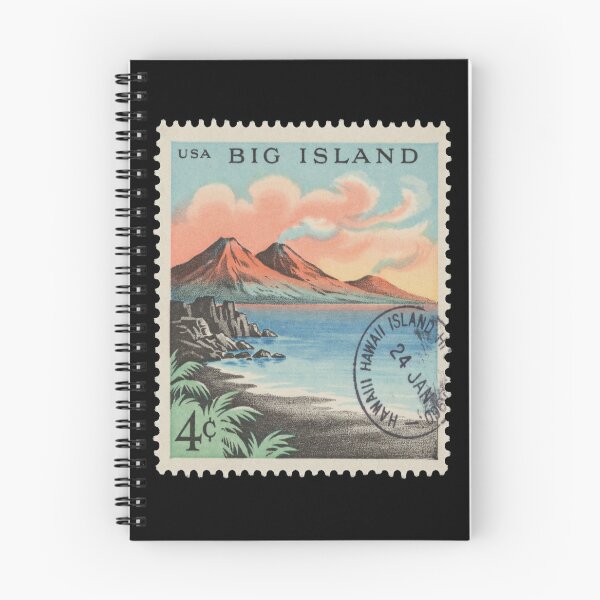 Item preview, Big Island Hawaii Mauna Kea Lava Coast Stamp Sticker designed and sold by stickercuffs.