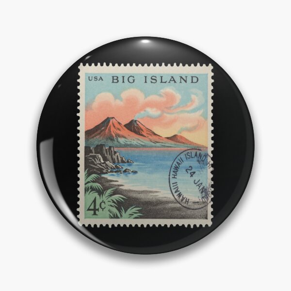 Item preview, Big Island Hawaii Mauna Kea Lava Coast Stamp Sticker designed and sold by stickercuffs.