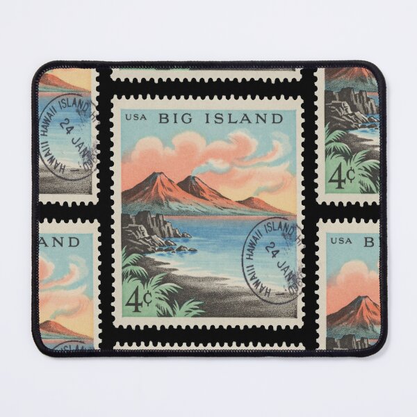 Item preview, Big Island Hawaii Mauna Kea Lava Coast Stamp Sticker designed and sold by stickercuffs.