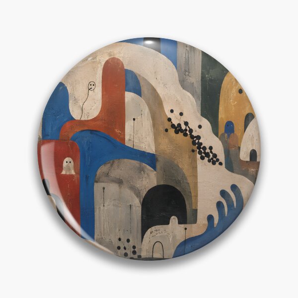 Item preview, Mid Century Modern Abstract Cityscape – Biomorphic Organic Shapes Wall Art designed and sold by GutyzDesignsES.