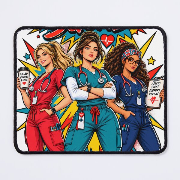 Item preview, Night Shift Squad Comic Book Cover Shirt | Retro Superhero Nurse Team Tee | Nurse Appreciation Gift | Comic Poster Print designed and sold by Moonveil_Studio.