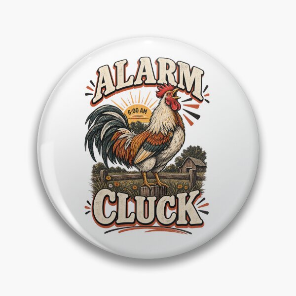 Item preview, Alarm Cluck – Funny Rooster, Chicken Lover & Backyard Farm Humor Design designed and sold by InkBarn.