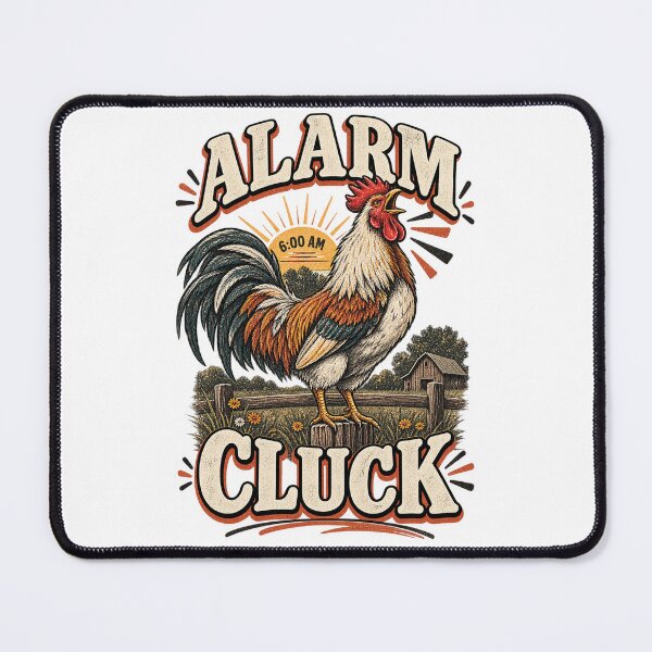 Item preview, Alarm Cluck – Funny Rooster, Chicken Lover & Backyard Farm Humor Design designed and sold by InkBarn.